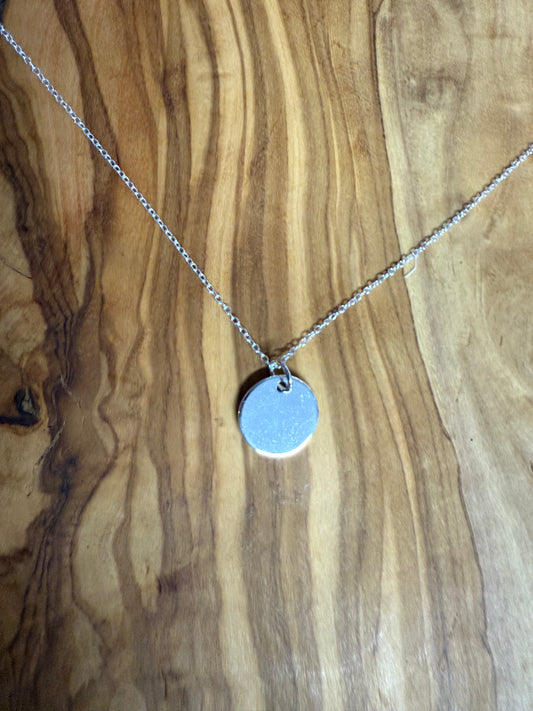 Round silver pendant (small)